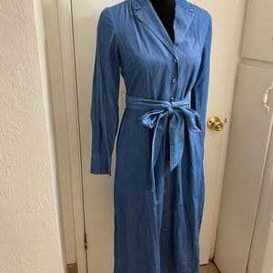 NWT - Boden Chambray Midi Shirt Dress Size US4